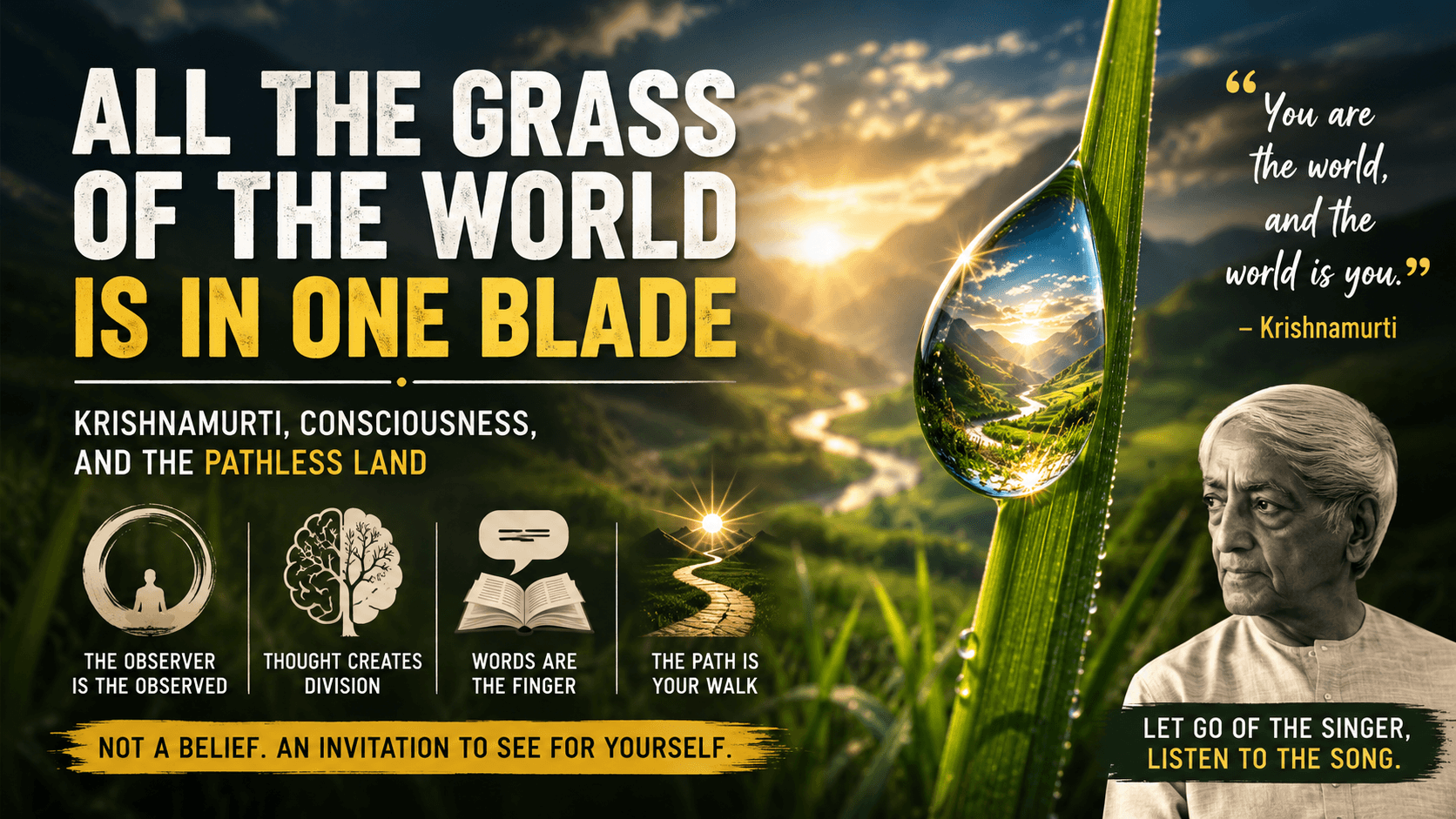 All the Grass of the World Is in One Blade