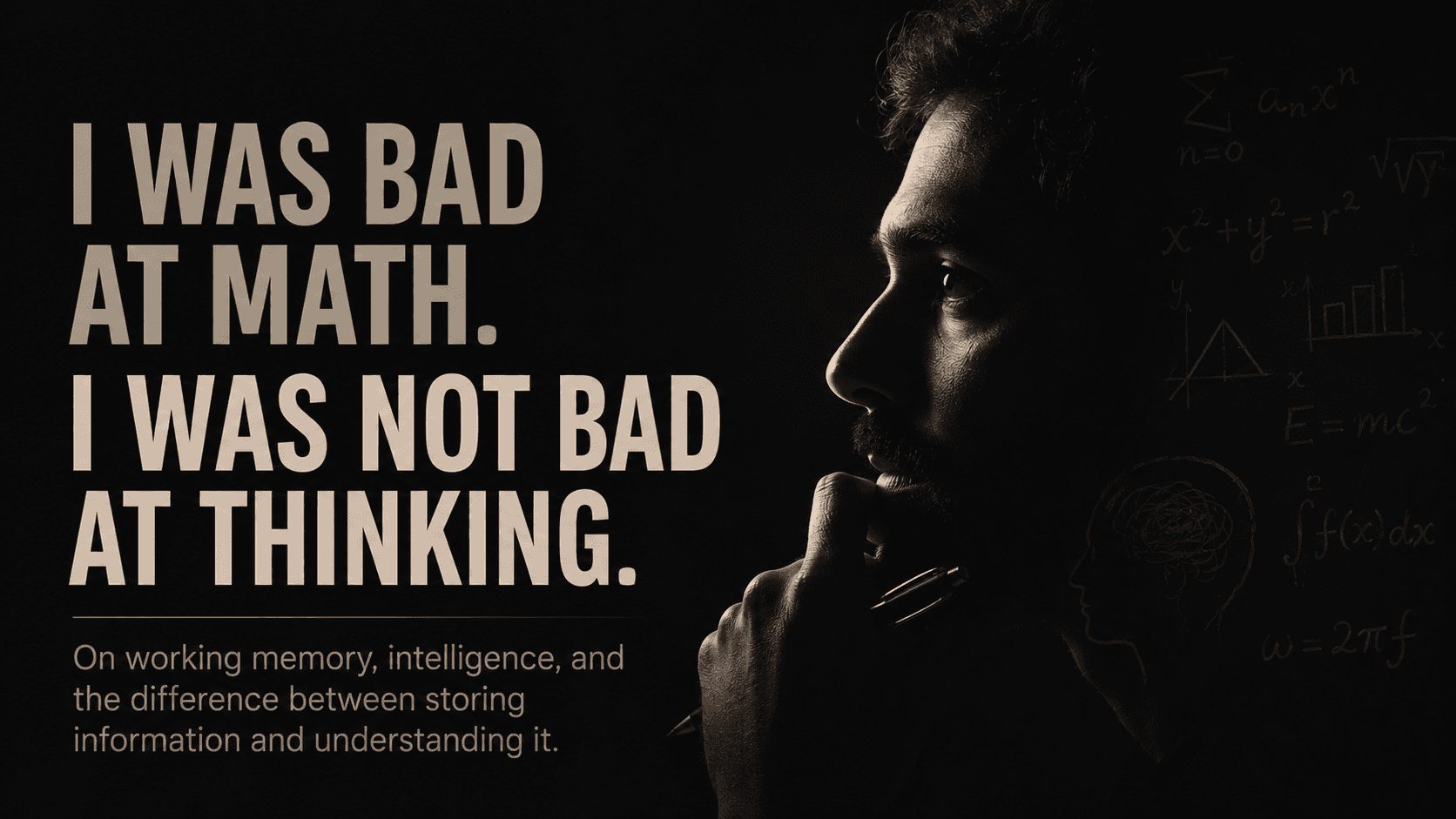 I Was Bad at Math. I Was Not Bad at Thinking.